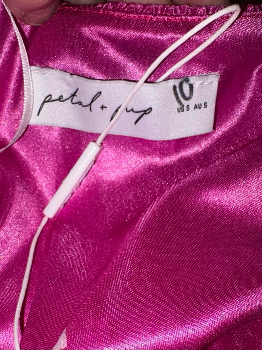 Petal & Pup One-Shoulder Hot Pink Pleated Midi Dress - Picture 6 of 7